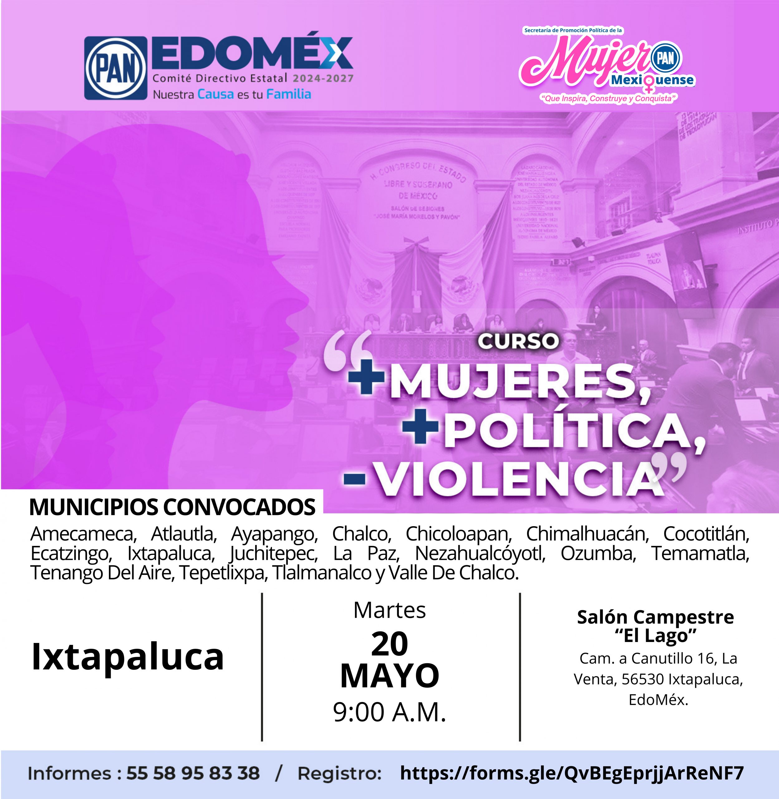 CURSO MÁS MUJERES – CURSO +MUJERES 20052025 IXTAPALUCA